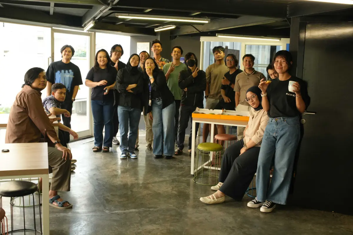 AccelByte team gathered in the office