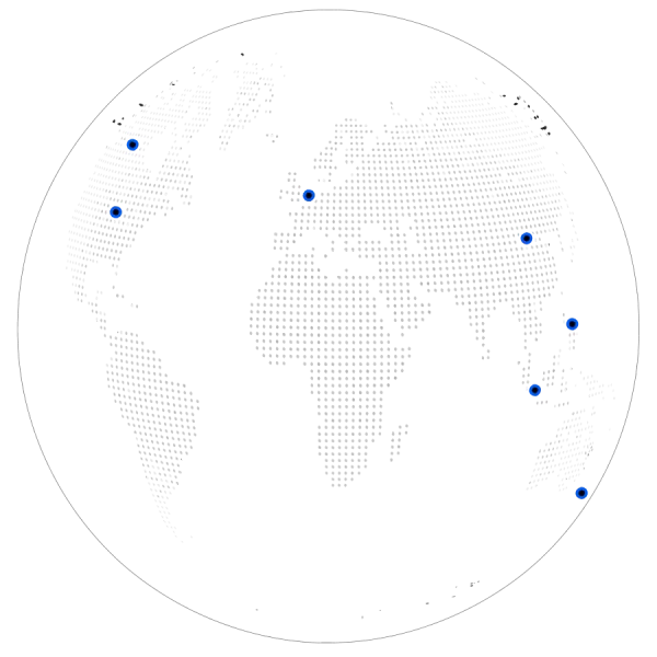 Map of AccelByte's global team locations